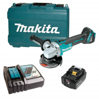 Аккумуляторная болгарка (УШМ) Makita DGA504RT (125мм, 18В, 1*АКБ 5А·ч)
