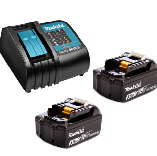Два аккумулятора BL1830B (18В, 3.0 Ач, Li-Ion)+зарядное устройство DC18SD  Makita 19SD30-2