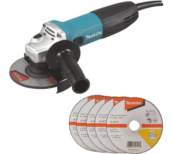 Угловая шлифмашина Makita GA5030RX9, 720 Вт, 125 мм, 11000 об/мин