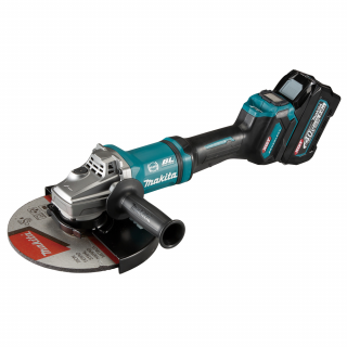 Аккумуляторная болгарка (УШМ) Makita GA038GT201 (230мм, 40В, 2*АКБ 5А·ч)