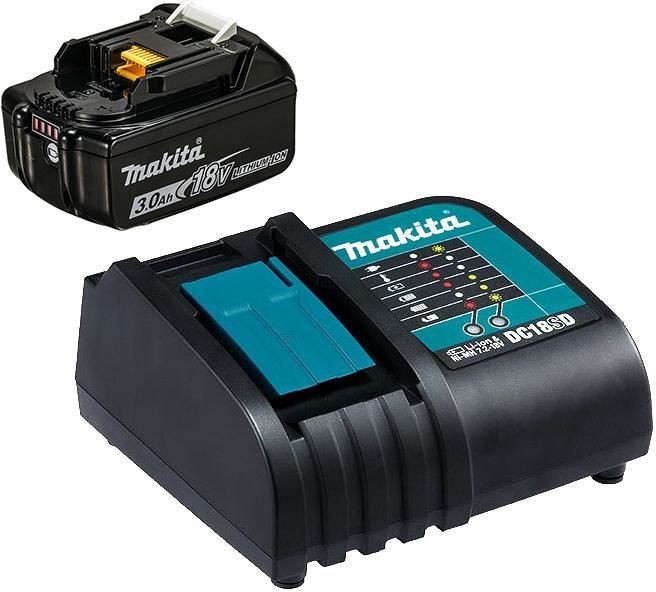 Аккумулятор BL1830B (18В, 3.0 Ач, Li-Ion)+зарядное устройство DC18SD Makita 19SD30-1