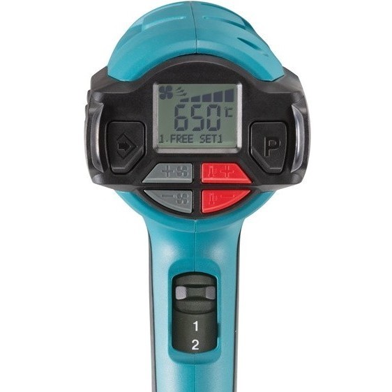 Фен строительный Makita HG6531CK  дисплей, 2кВт, 9 режимов