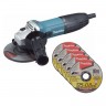 Угловая шлифмашина (болгарка) Makita GA5030X3, 125 мм, 720 Вт
