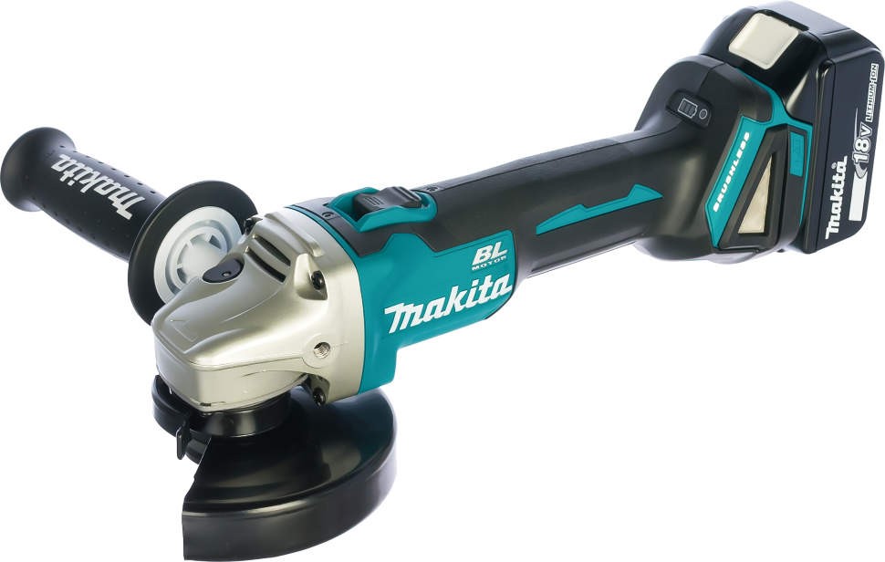 Аккумуляторная болгарка (УШМ) Makita DGA504RTJ (125мм, 18В, 2*АКБ 5А·ч)