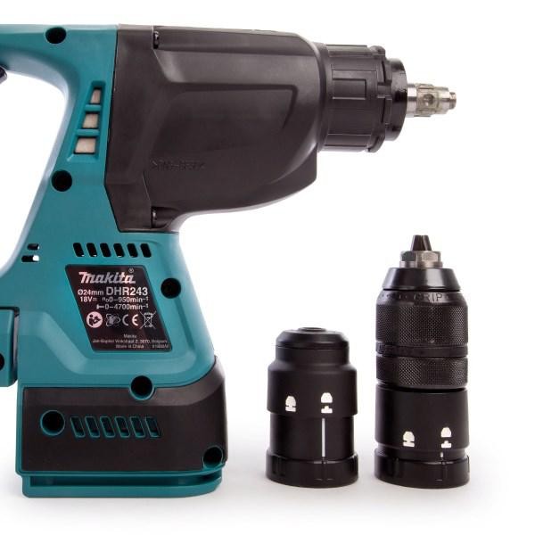 Аккумуляторный перфоратор Makita DHR243Z (2Дж, без АКБ и ЗУ) Аккумуляторный перфоратор Makita DHR243Z (2Дж, без АКБ и ЗУ)