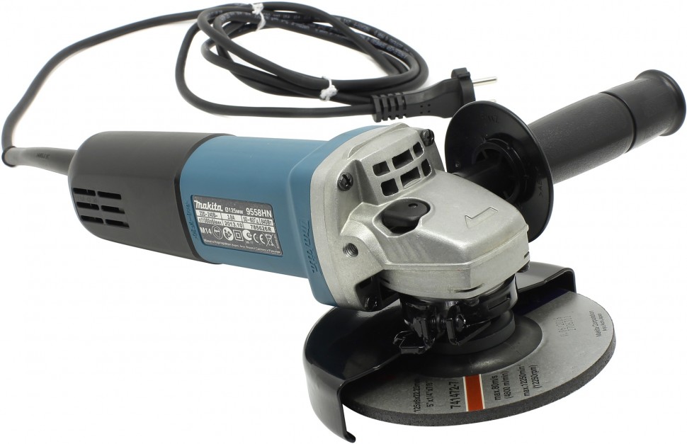Угловая шлифмашина (болгарка) Makita 9558HN, 125 мм, 840 Вт