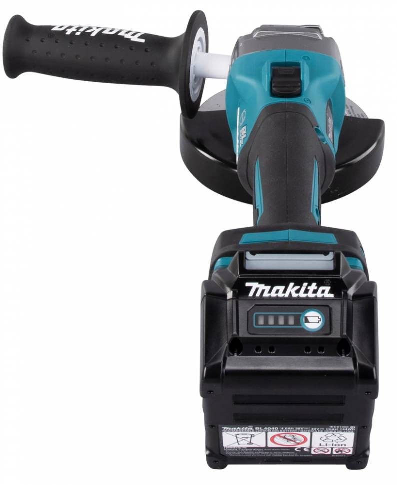 Аккумуляторная болгарка (УШМ) Makita GA005GM201 (125мм, 40В, 2*АКБ 4А·ч)