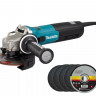 Угловая шлифмашина (болгарка) Makita PT0590, 125 мм, 1900 Вт, регулировка оборотов